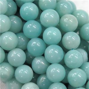 round blue Amazonite beads, approx 8mm dia