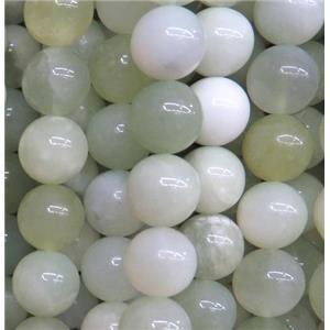 New Mountain Jade beads, round, approx 8mm dia, 15.5 inches