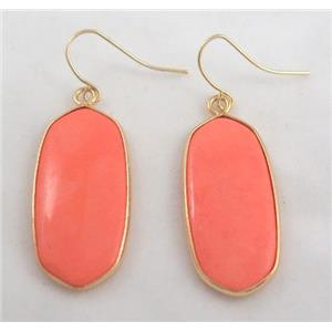 gemstone earring, colorfast, approx 15-37mm