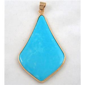 gemstone pendant, colorfast, approx 30-50mm