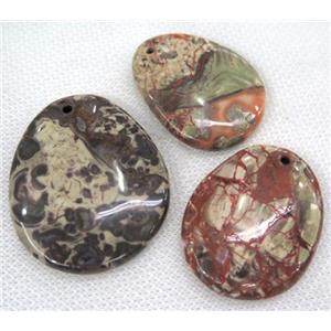 gemstone pendant, freeform, approx 25-40mm