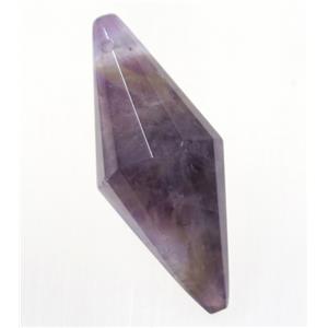 purple Amethyst pendulum pendant, approx 15-38mm