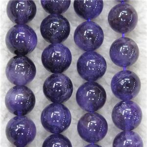 round purple Amethyst beads, approx 6mm dia