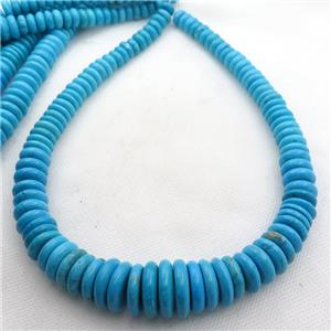 Magnesite Turquoise graduated beads, heishi, approx 10-20mm