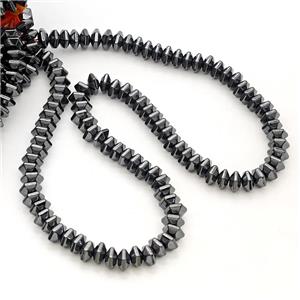 Black Hematite Beads Hexagon, approx 7mm