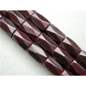 Hematite Magnetic Facet Tube Beads, 5x8mm, 50 beads per st.