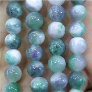Persia jade bead, round, stabile, green, 12mm dia, approx 32pcs per st