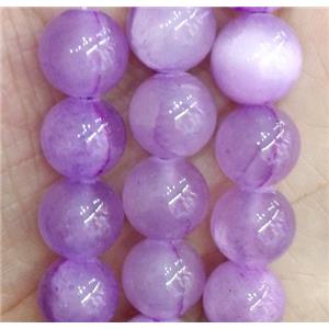 purple jade bead, round, stabile, 10mm dia, 40pcs per st