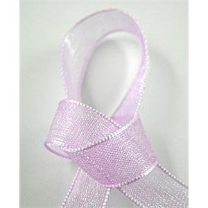 Organza Ribbon Cord, lt.lavender, 7mm wide