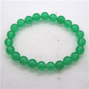 Stretch Jade bracelet, dye, approx 16mm dia, 13pcs per st