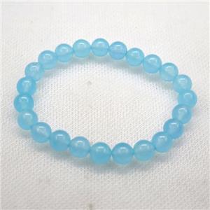 Stretch Jade bracelet, dye, approx 16mm dia, 13pcs per st