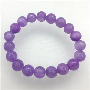 Stretch Jade bracelet, dye, approx 12mm dia, 16pcs per st