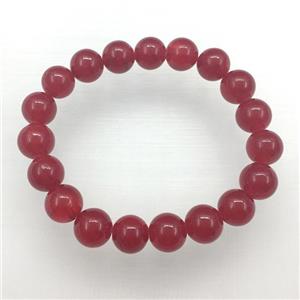 Stretch Jade bracelet, dye, approx 16mm dia, 13pcs per st