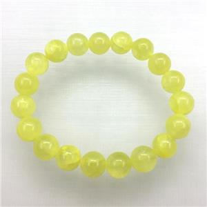 Stretch Jade bracelet, dye, approx 14mm dia, 15pcs per st