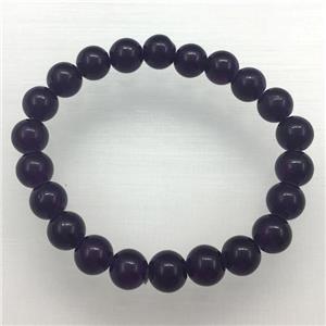 Stretch Jade bracelet, dye, approx 8mm dia, 22pcs per st