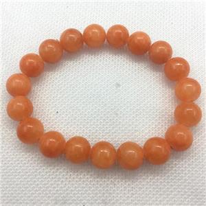 Stretch Jade bracelet, dye, approx 16mm dia, 13pcs per st