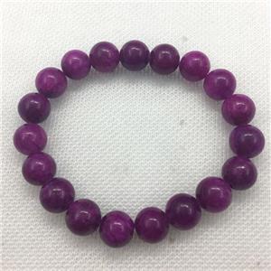 Stretch Jade bracelet, dye, approx 16mm dia, 13pcs per st