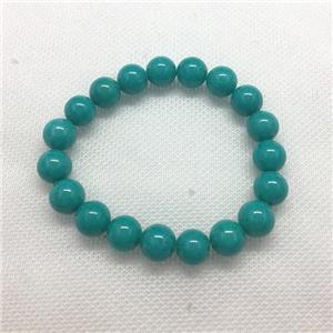 Stretch Jade bracelet, round, dye, approx 16mm dia, 13pcs per st