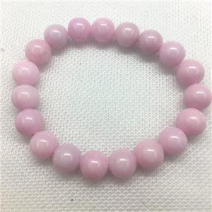 Stretch Jade bracelet, round, dye, approx 14mm dia, 15pcs per st