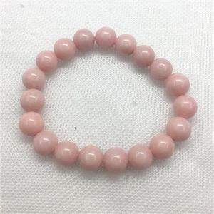 Stretch Jade bracelet, round, dye, approx 6mm, 28pcs per st