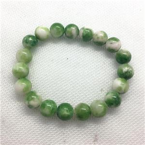 Stretch Jade bracelet, round, dye, approx 16mm dia, 13pcs per st