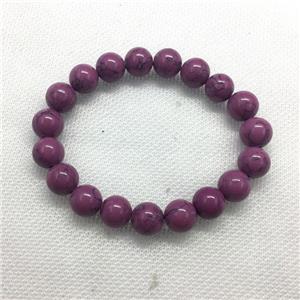 Stretch Jade bracelet, round, dye, approx 6mm, 28pcs per st