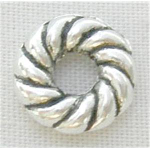 Tibetan Silver Spacer Non-Nickel, 8.3mm diameter