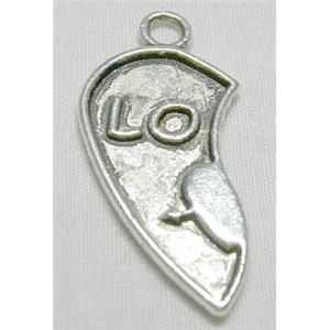 Tibetan Silver Lover Non-Nickel, 14.5x31mm