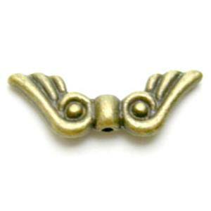 Anquite Bronze Tibetan Silver Angel wing Charms Non-Nickel, 21mm wide