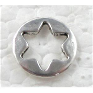 Star, Tibetan Silver Non-Nickel, 11.5mm dia