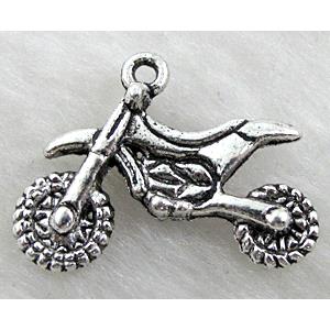 motorbike charms, Tibetan Silver pendant non-nickel, 21x18mm