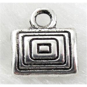 Tibetan Silver Pendants Non-Nickel, 10x11mm,3.5mm thin