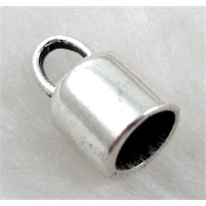 Tibetan Silver pendants Non-Nickel, 8x14mm, inside hole:6mm dia