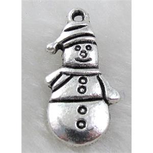 snowman, Tibetan Silver pendant non-nickel, 12x25mm