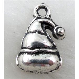 christmas caps, Tibetan Silver pendant non-nickel, 10x16mm