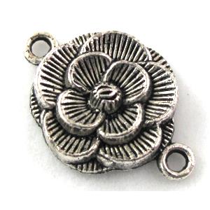 Connector, tibetan silver Non-Nickel, 18mm dia