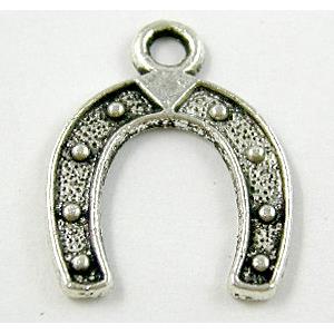 Tibetan Silver wish bone pendant Non-Nickel, 17x22mm