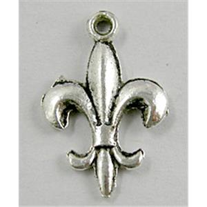 Tibetan Silver Charm Non-Nickel, 13x18mm