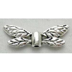 Tibetan Silver Angel Wing beads, 22mm wide