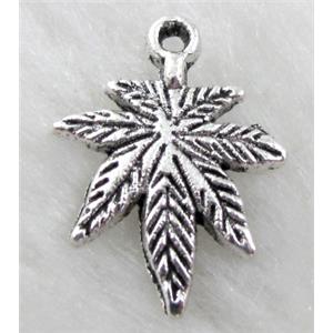 Leaf, Tibetan Silver pendant non-nickel, 15x21mm