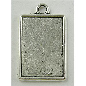 Tibetan Silver Photo frame Non-Nickel, 18x28mm