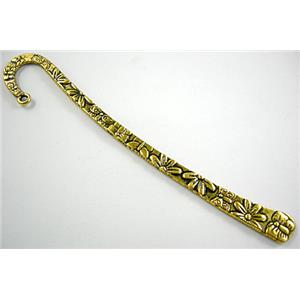 Bookmark, Tibetan Silver Non-Nickel, Antique Gold, 12.5cm(5 inch) length