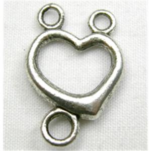 Tibetan Silver Heart Pendant Non-Nickel, 14mm wide, 22mm length