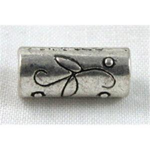 Tibetan Silver Spacer Tube Non-Nickel, 5x12mm, 2.5mm hole