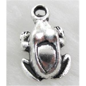 Tibetan Silver Happy Frog Non-Nickel, 9x15mm