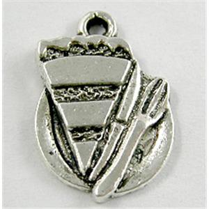 Tibetan Silver Charm Non-Nickel, 15x20mm