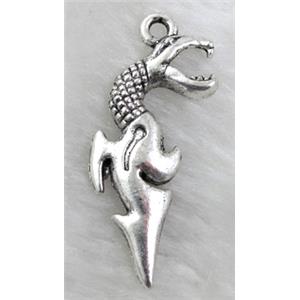 Tibetan Silver pendant Non-Nickel, 20x45mm