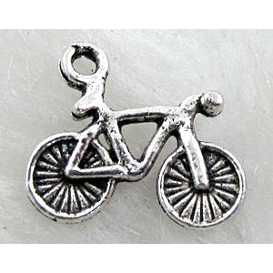 Tibetan Silver Bicycle Charms Non-Nickel, 16x15mm