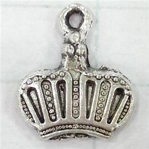 tibetan silver crown pendants non-nickel, approx 12x15mm