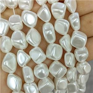 Pearlized Shell Beads Chips Freeform, approx 10-16mm